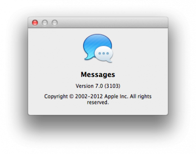 About Messages on Mac OS X