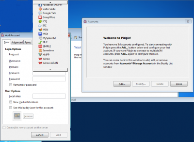 Select XMPP on Pidgin for SureVoIP IM