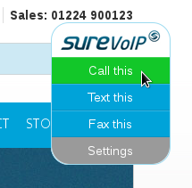 Add your SureVoIP API details