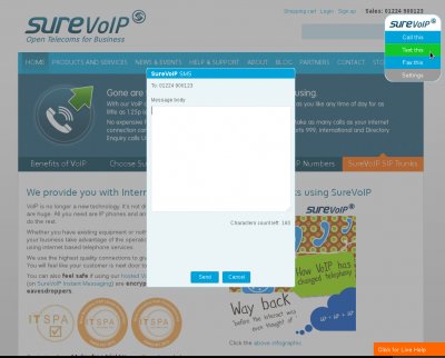 Add your SureVoIP API details